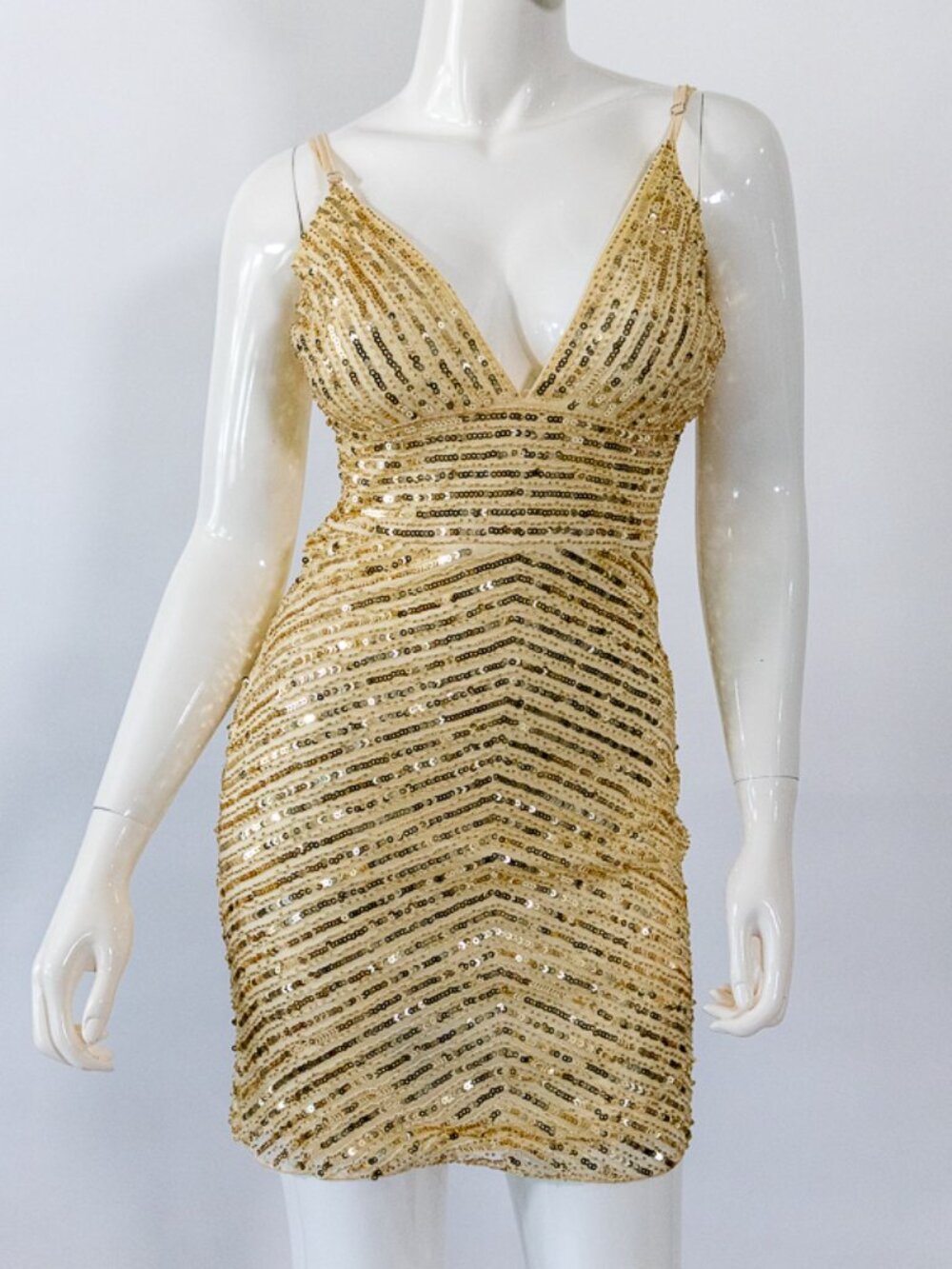 Verte Gold Dress - Picture 1 of 7